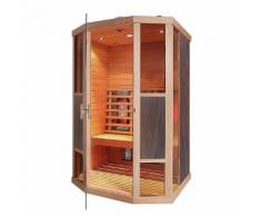 Infrarotkabine Duo Thermas - mit Rotlichtstrahler - in Wenge Furnier