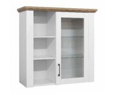 Hängevitrine Belding - Kiefer Weiß Dekor / Eiche Dekor