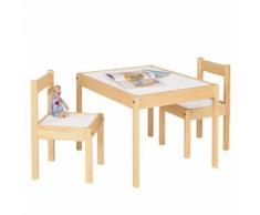 Kindersitzgruppe Olaf (3-tlg.) - Kiefer teilmassiv - Natur/Weiß