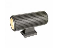 EEK A++, Außenwandleuchte Gear 2-flammig - Silber Aluminium