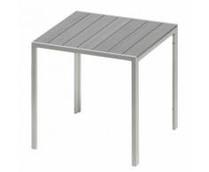 Gartentisch Kudo II - Polywood / Aluminium - Grau / Platingrau
