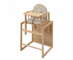 Kombihochstuhl Liebhabär - Holz Natur/Beige