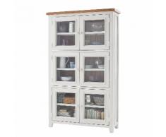 Vitrinenschrank Balignton - Kiefer massiv - Weiß