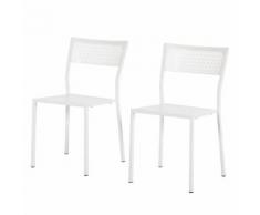 Gartenstuhl Pini (2er-Set) - Metall Weiß