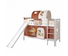 Etagenbett Lupo Pirat II - Braun / Beige - Weiß