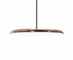 EEK A+, LED-Pendelleuchte Artist - Metall Braun - 1-flammig