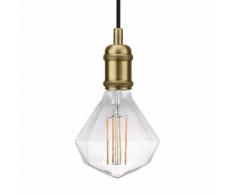 EEK A++, LED-Pendelleuchte Avra II - Stahl - 1-flammig - Messing