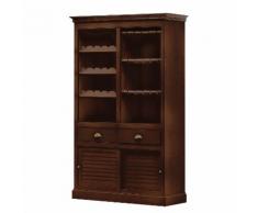 Weinregal Sollerön I - Pinie massiv - Pinie Braun / Messing
