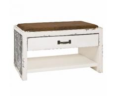 Garderobenbank Alexis - Vintage Weiß / Braun
