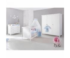 Babyzimmerset Smilla Kids (3-teilig) - Kiefer massiv - Weiß - 178 cm (3-türig)