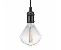 EEK A++, LED-Pendelleuchte Avra II - Stahl - 1-flammig - Schwarz