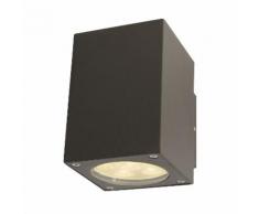 EEK A+, LED-Außen-Wandleuchte Down 12-flammig - Grau Aluminium