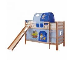 Etagenbett Lupo Pirat - Hellbau / Dunkelblau - Buche