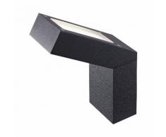 EEK A+, LED-Außen-Wandleuchte Edge 2 3-flammig - Silber Aluminium