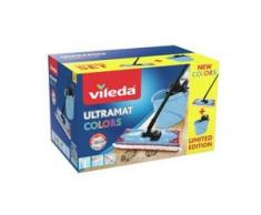 Vileda UltraMat 2in1 Box-Set Bodenwischer, 4-teilig, Wischsystem zum effektiven und bequemen Reinigen, 1 Set, blau