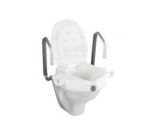 WENKO Secura WC-Sitz Erhöhung mit Stützgriffen, Passend für handelsübliche WC-Becken, WC-Sitzerhöhung, Farbe: weiß
