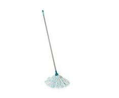 LEIFHEIT Classic Viscose Mop, Bodenwischer mit saugfähigen Viskosestreifen für eine hohe Schmutzaufnahme, Classic Mop (Universalgewinde) mit Stiel