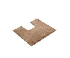 Gözze Rio Badteppiche 50 x 45 cm, mit Ausschnitt, Badematte aus 100% Polyester Mikrofaser, Farbe: sand