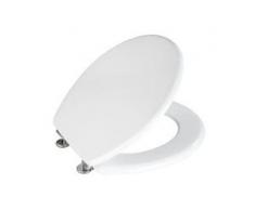 WENKO Prima WC-Sitz, weiß, Spülkastengeeignet, schwere Edelstahlbefestigung, feuchtigkeitsresistent, WC-Sitz, Farbe: weiß