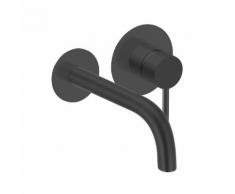 Herzbach deep black Unterputz Waschtischarmatur gebogener Auslauf 210, Schwarz matt, 23.203754.1.12 23.203754.1.12