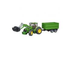 Traktor John Deere 7930 mit Frontlader und Transportanhänger