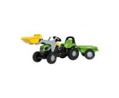 Trettraktor rollyKid Deutz-Fahr 5115 G TB mit Anhänger und Frontlader