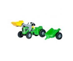 Trettraktor rollyKiddy Futura mit Frontlader und Anhänger