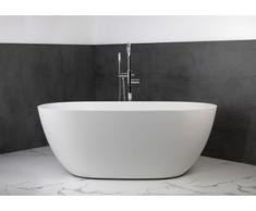 Freistehende Badewanne aus Mineralguss 160x74x60 cm in Weiß Glanz oder Matt