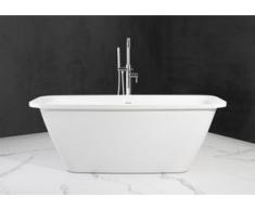 Freistehende Badewanne aus Mineralguss 170x70x61,9 cm in Weiß Glanz