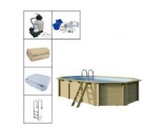 Trendline Holzpool-Set Oval 610 x 400 x 124 cm