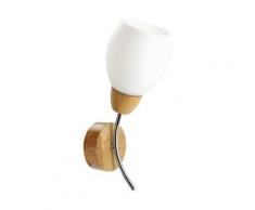 SPOT Light Wandleuchte »Santa«, Naturprodukt aus Birkenholz, Nachhaltig mit FSC®-Zertifikat, Hochwertiger Schirm aus Glas, Made in EU