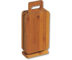 KESPER for kitchen & home Frühstücksbrett, Bambus, (Set, 6-St), inkl. Ständer