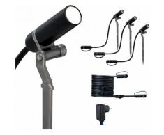 Paulmann LED Gartenstrahler »Outdoor Plug & Shine Starterset Spot Plantini«, 3000K 24V Anthrazit
