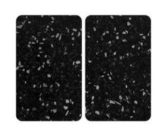 WENKO Herd-Abdeckplatte »Terrazzo«, Glas, (Set, 2 tlg), für alle Herdarten, 52x30 cm