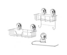 GSW Küchenhelfer-Set »HOOKIE System® 3-teilig«, (3-tlg), Befestigung mit intelligenten Saughaken