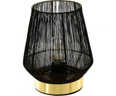 EGLO Tischleuchte »ESCANDIDOS«, Tischleuchte in schwarz und messing aus Stahl - exkl. E27 - 40W