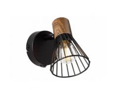 Brilliant Leuchten Wandleuchte, Manama Wandspot Schalter holz dunkel/schwarz matt