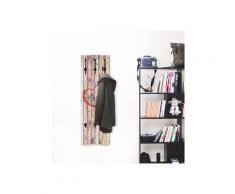 Artland Garderobenpaneel »Vintage Hintergrund Holzwand mit Herz«, platzsparende Wandgarderobe aus Holz mit 5 Haken, geeignet für kleinen, schmalen Flur, Flurgarderobe