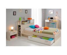Parisot Jugendzimmer-Set »Charly 11«, (Set, 4-St., Bett mit Anstellregal, Nachttisch, und Schreibtisch), mit einem Schreibtisch