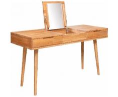 andas Schminktisch »Scandi«, aus massivem Eichenholz, mit aufklappbarem Spiegel, Breite 140 cm