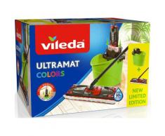 Vileda Bodenwischer-Set »Ultramat 2in1 Colors« (Set, 3-St), (Ultramat System mit 3-teiligem Stiel, Mikrofaser-Bezug, Ultramat Eimer)