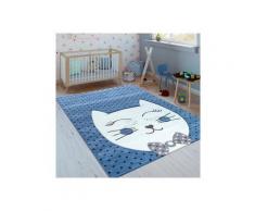 Kinderteppich »Diamond 648«, Paco Home, rechteckig, Höhe 18 mm, Kurzflor, 3D-Design, Motiv Punkte & niedliche Katze, Kinderzimmer