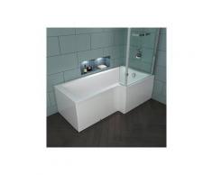 HOME DELUXE Eckwanne »Elara«, (4-tlg), Duschabtrennung mit Hebe- und Senkfunktion