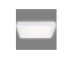 Navaris LED Deckenleuchte, LED Deckenlampe mit zusätzlicher Hintergrundbeleuchtung - 12 Watt - 19 x 19 x 2,8cm - 4000K - LED Dachlampe Panel ultra flach quadratisch