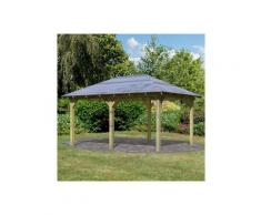 Karibu Holzpavillon »Mailand«, BxT: 345x485 cm