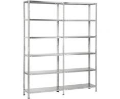 SCHULTE Regalwelt Regal »Grund- und 1x Anbauregal«, 2000x2400x350m, verzinkt, 12 Böden