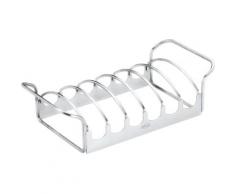 RÖSLE Grillguthalter »Braten- u. Rippchenhalter«, Edelstahl, Aufsatz zur Zubereitung von Spareribs und Braten auf Gas- und Kohlegrill, Bratenkorb, Edelstahl 18/10, backofen- und spülmaschinengeeignet