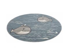 Kinderteppich »Whale«, Lüttenhütt, rund, Höhe 14 mm, Wal-Motiv