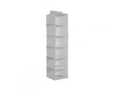 Navaris Stoffschrank Stoffregal Kleiderschrank Organizer - 6 Fächer Hängeregal aus Stoff für Kleiderschrank - 30x30x126cm Hängeaufbewahrung