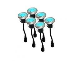 SPOT Light Gartenleuchte »Easy Connect«, Marke: CALI, EASY CONNECT 6 Einbaulichter DECK Ø 4,5 cm 0,8 W Blau